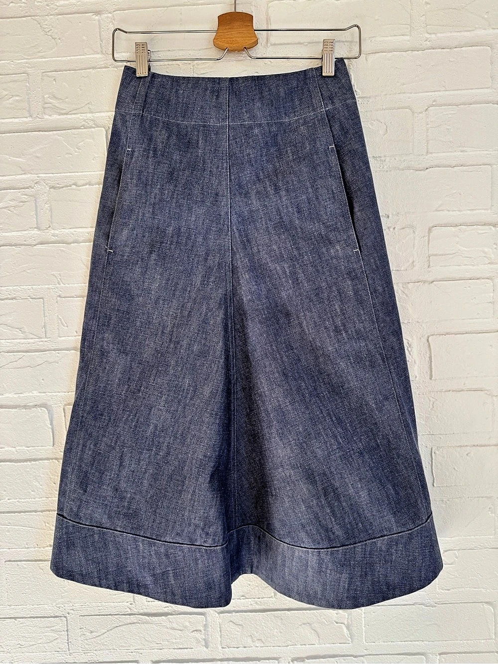 Lemaire Denim Straight Skirt Denim A-Line Skirt Blue Size 34